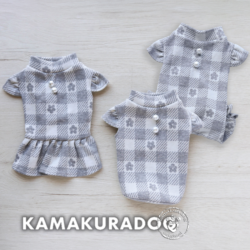 パールデイジートップス・ワンピース 可愛い小型犬の洋服通販 鎌倉ドッグ