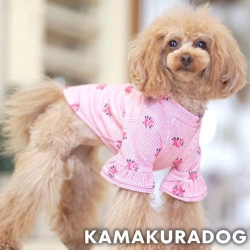 フラワーチェックシャツ