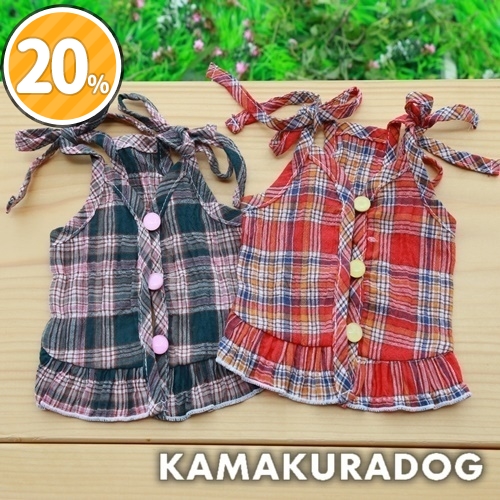 ショート丈チェックキャミ