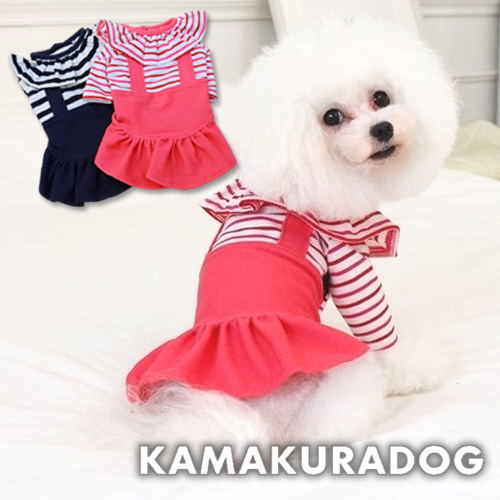 フリルボーダーワンピース