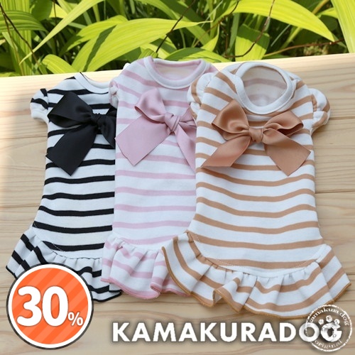 リボンパフワンピ