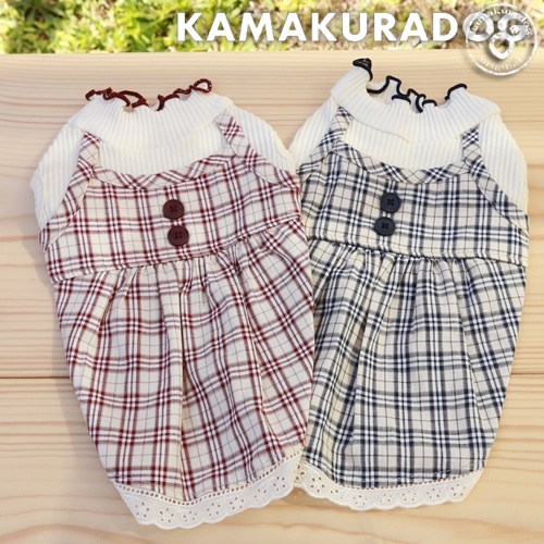 チェックリブワンピ