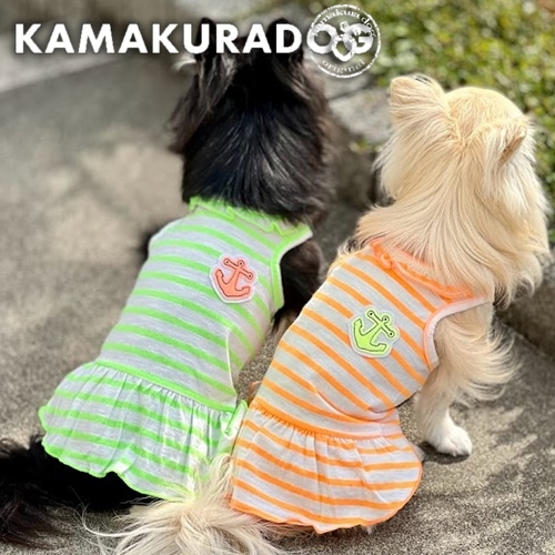 ナイルパーチ ボーダーくまワンピース