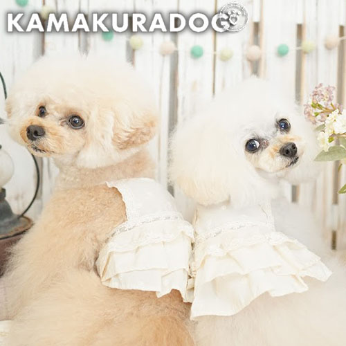 可愛い小型犬の洋服通販 鎌倉ドッグ エクリュキャミワンピ