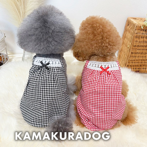 ギンガムチェックキャミワンピ