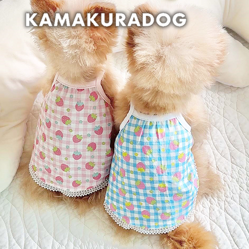 チェックいちごキャミワンピ