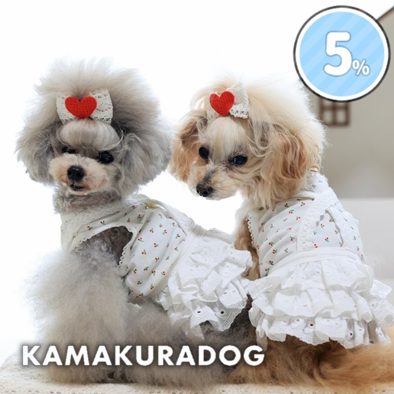 レースフリルジャンパースカート 可愛い小型犬の洋服通販 鎌倉ドッグ