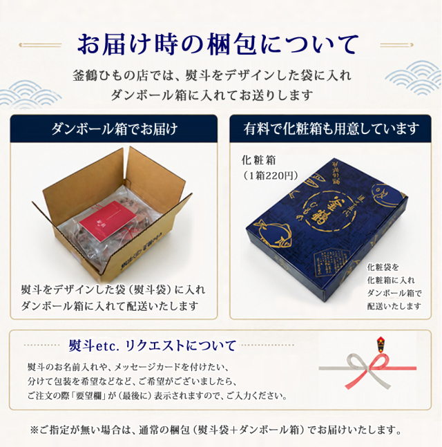 梱包のお知らせ