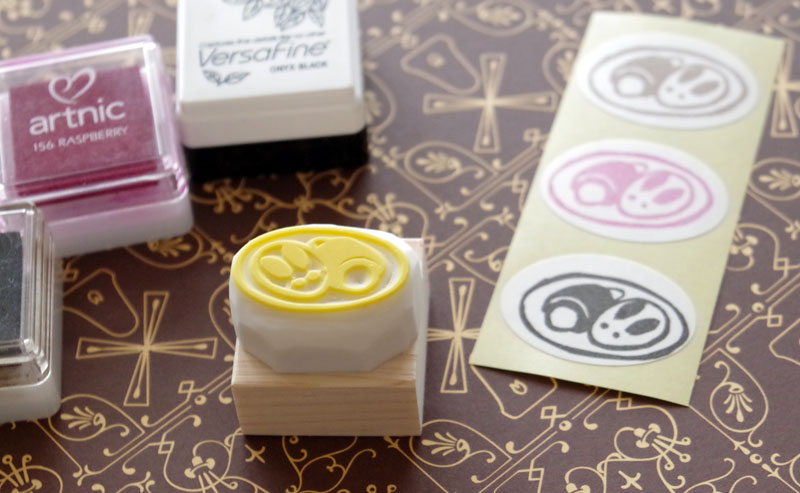 うさぎの月見だんご消しゴムはんこ