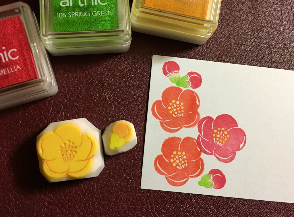 消しゴムはんこ　お花のリース　在庫確認お願いします 儚い彼岸花のはんこセット（9月10月の消しゴムはんこ） はんこ