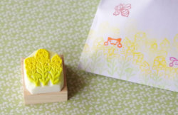 菜の花の消しゴムはんこ