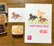 カッコイイ馬はんこ年賀状
