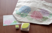 紫陽花ハンコとグッズ