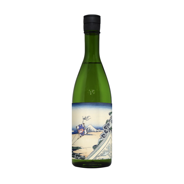 ウサカメ浮世絵ラベル　凧