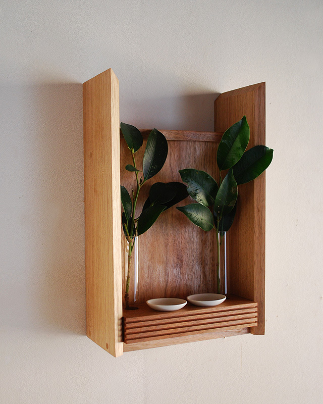 モダン神棚ふたえクルミ コンパクトな現代風神棚