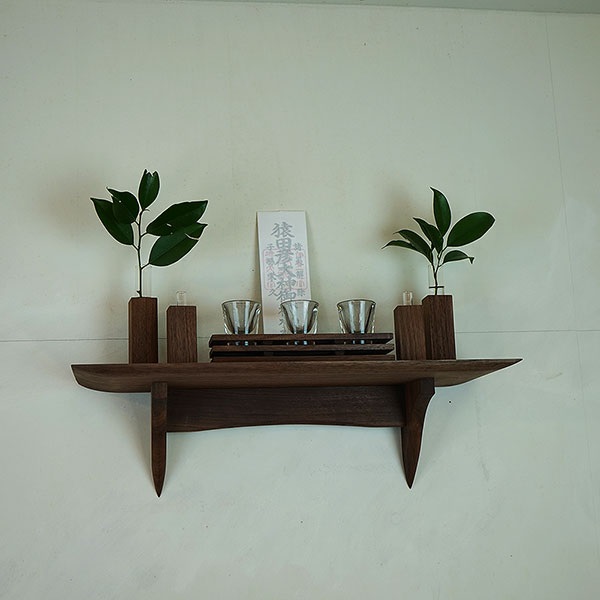 モダン神棚モダン神具セット　180そなえウォールナット