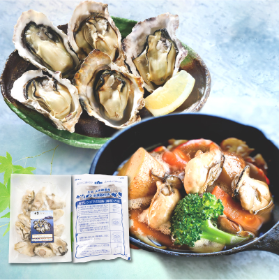 マカナ　120粒6袋セット ≪冷凍≫生食用むき身と殻付蒸しかきセット|広島牡蠣・広島かきの老舗