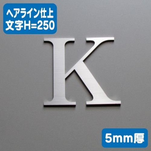 ステンレス切文字ヘアライン仕上げ5mm厚文字H=250なら看板材料.comの商品画像