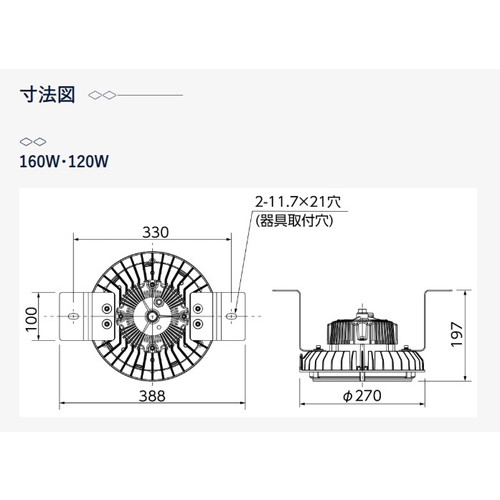 岩崎電気 EHTS12025W/NSAN9 耐振耐衝撃形 レディオックハイベイシータ