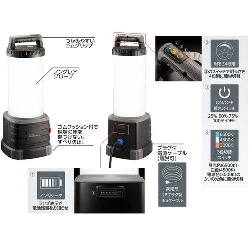 岩崎電気 PWPB06010 レディオック プロワークス ハンディワークライト 60Wの補助画像