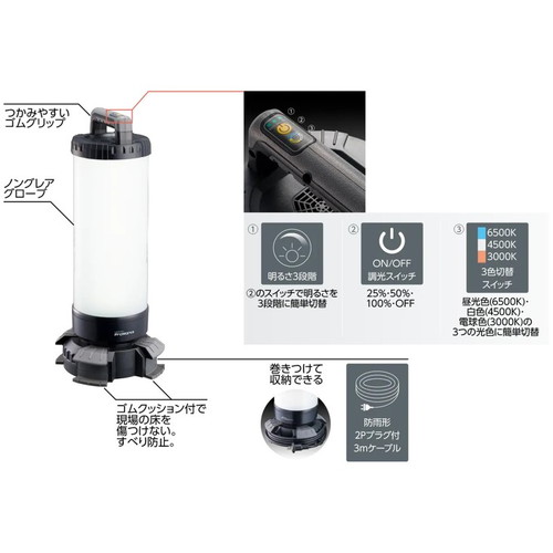 岩崎電気 PWP12010 レディオック プロワークス ハンディワークライト 120Wの補助画像