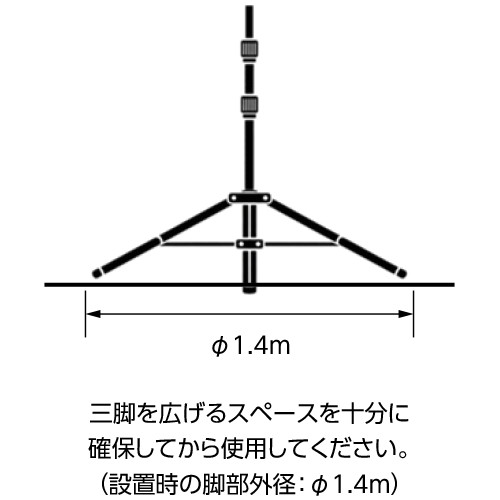 岩崎電気 PWS-2 レディオック プロワークス ハンディワークライト用三脚スタンドの補助画像