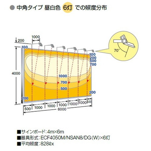 岩崎電気 ECF4050W/NSAN8/DG (旧品番:ECF4040W/NSAN8/DG) LED投光器