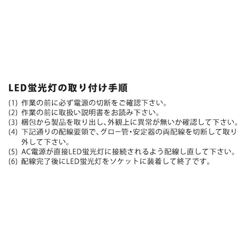 袖看板，直管LED，配光360度，20W形，電球色，ニッケンハードウェア，ビューランプチューブ2，VLT2-RY20WG/3Kの補助画像