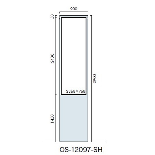 エクステリアサイン，自立サイン，両面対応，OS-12097-SH，の補助画像
