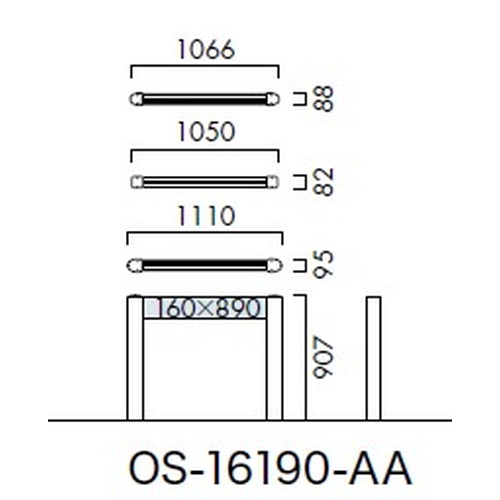 エクステリアサイン，アルミシステムサイン，OS-16190-AA，両面対応，の補助画像