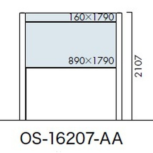 エクステリアサイン，アルミシステムサイン，OS-16207-AA，両面対応，の補助画像