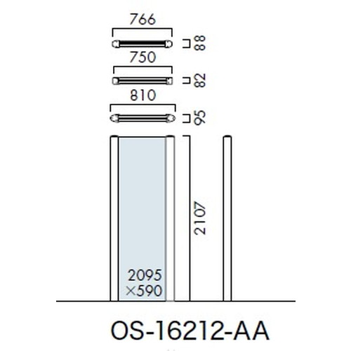 エクステリアサイン，アルミシステムサイン，OS-16212-AA，両面対応，の補助画像