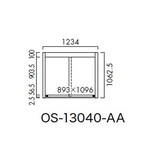 エクステリアサイン，ポスターケース，OS-13040-AA，片面対応，の補助画像