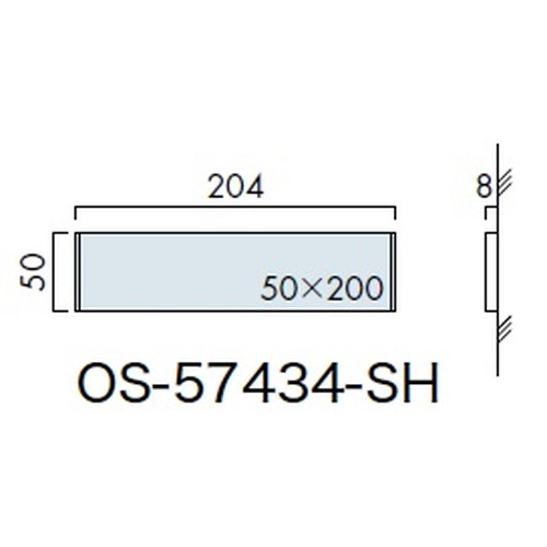 インテリアサイン，ユニティ5，室名札(平付け)，OS-57434-SH，片面対応，補助画像
