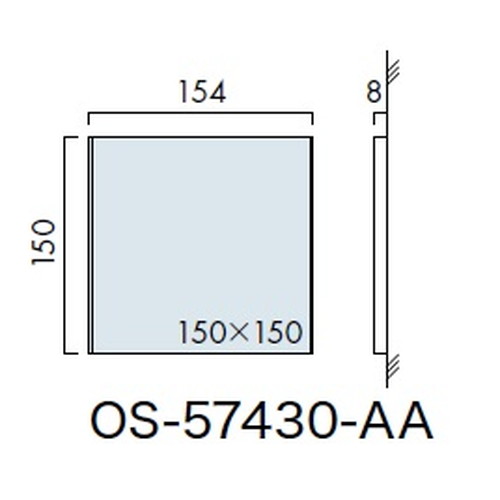インテリアサイン，ユニティ5，室名札(平付け)，OS-57430-AA，片面対応，補助画像