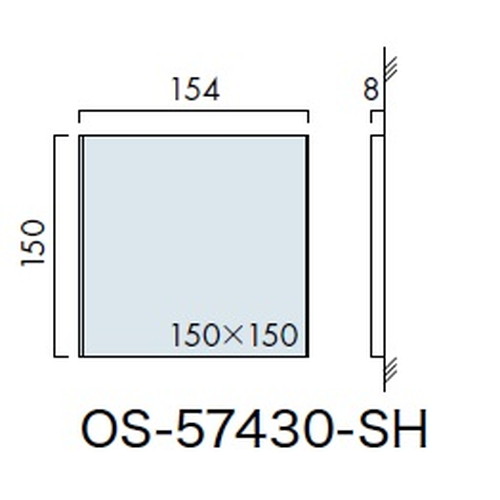 インテリアサイン，ユニティ5，室名札(平付け)，OS-57430-SH，片面対応，補助画像