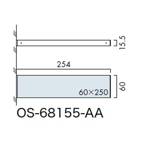 インテリアサイン，ユニティ5，室名札(突出し)，OS-68155-AA，両面対応，補助画像