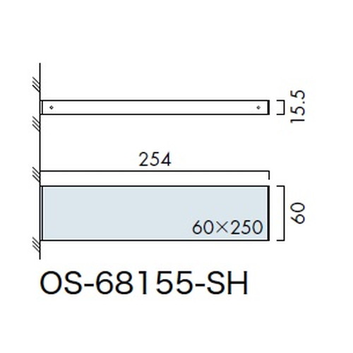 インテリアサイン，ユニティ5，室名札(突出し)，OS-68155-SH，両面対応，補助画像