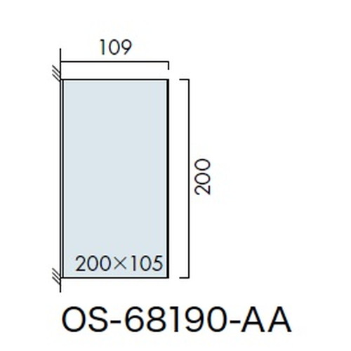 インテリアサイン，ユニティ5，室名札(突出し)，OS-68190-AA，両面対応，補助画像