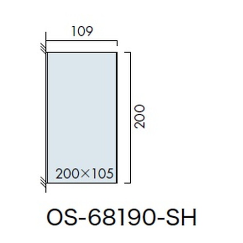 インテリアサイン，ユニティ5，室名札(突出し)，OS-68190-SH，両面対応，補助画像