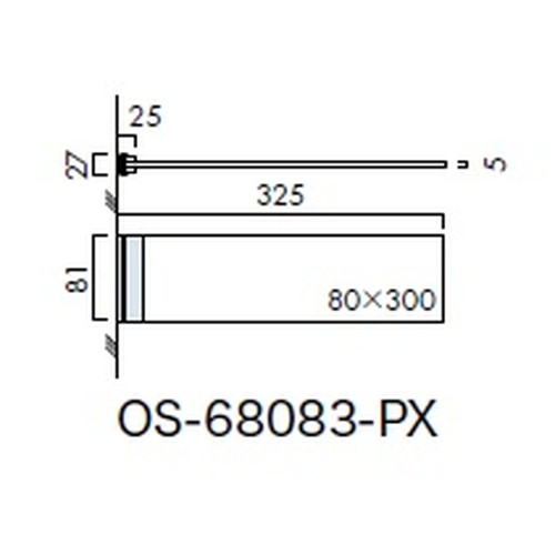 インテリアサイン，フーリィ，室名札(突出し)，OS-68083-PX，両面対応，補助画像