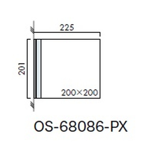 インテリアサイン，フーリィ，室名札(突出し)，OS-68086-PX，両面対応，補助画像