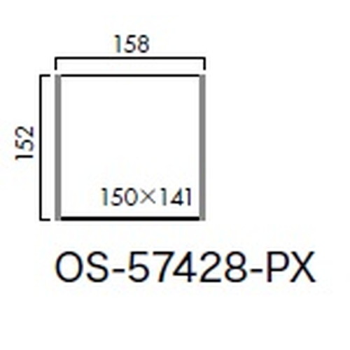 インテリアサイン，フーリィ，室名札(平付け)，OS-57428-PX，片面対応，補助画像