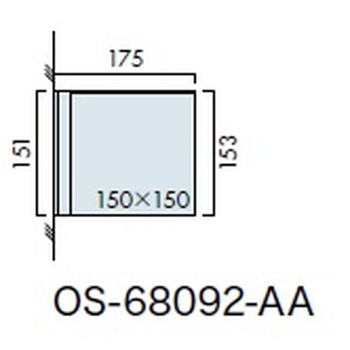 インテリアサイン，フーリィ，室名札(突出し)，OS-68092-AA，両面対応，補助画像