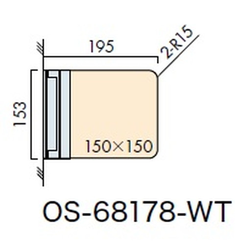 インテリアサイン，フーリィ，室名札(突出し，スイング)，OS-68178-WT，両面対応，補助画像