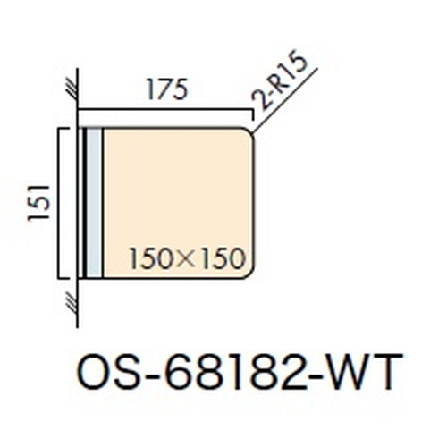 インテリアサイン，フーリィ，室名札(突出し)，OS-68182-WT，両面対応，補助画像