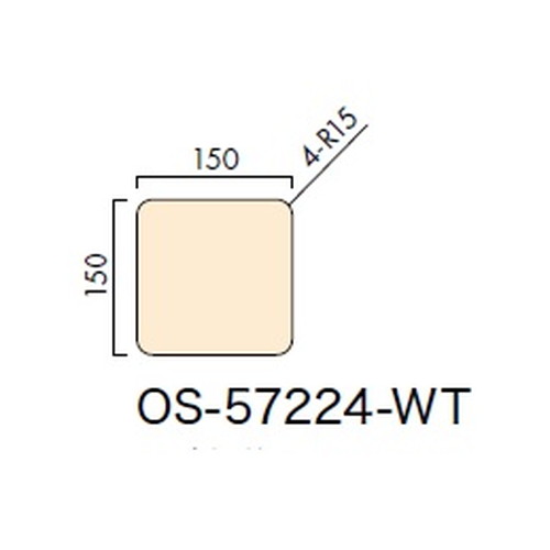 インテリアサイン，フーリィ，室名札(平付け)，OS-57224-WT，片面対応，補助画像