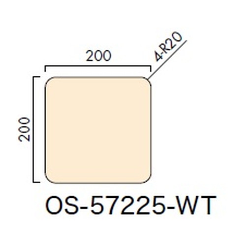 インテリアサイン，フーリィ，室名札(平付け)，OS-57225-WT，片面対応，補助画像