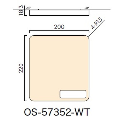 インテリアサイン，フーリィ，室名札(名札)，OS-57352-WT，片面対応，補助画像