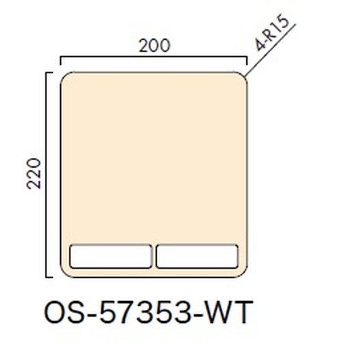 インテリアサイン，フーリィ，室名札(名札)，OS-57353-WT，片面対応，補助画像